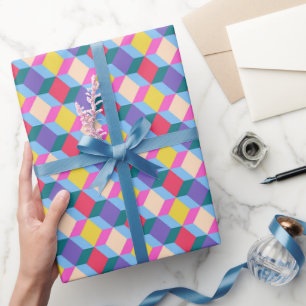 Inpakpapier voor Kerstmis. Geruit patroon.