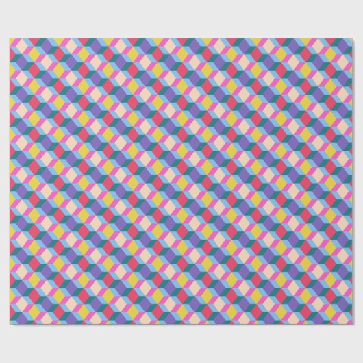 Inpakpapier voor Kerstmis. Geruit patroon. (Vlak)