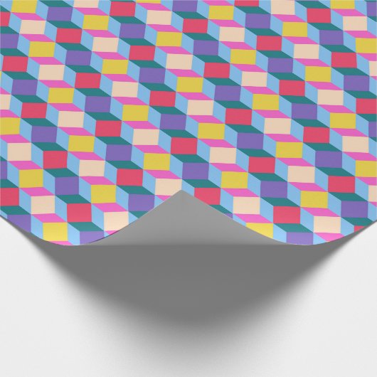 Inpakpapier voor Kerstmis. Geruit patroon. (Hoek)