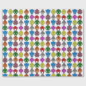 inpakpapier voor robotsilhouetten (Vlak)