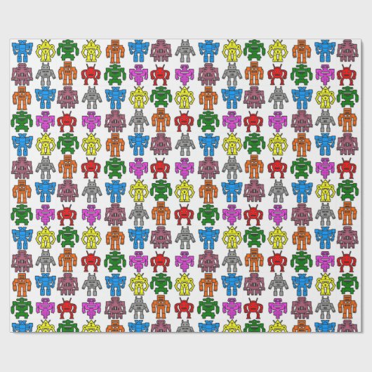 inpakpapier voor robotsilhouetten (Vlak)