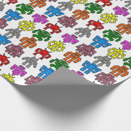 inpakpapier voor robotsilhouetten