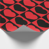 inpakpapier voor zwarte en rode harten (Hoek)