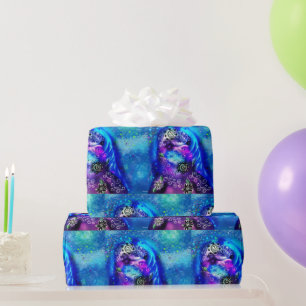 Inpakpapier - Whimsical Dolphin Gift Wrap Blauw