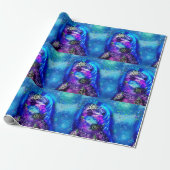 Inpakpapier - Whimsical Dolphin Gift Wrap Blauw (Uitgerold)