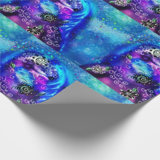 Inpakpapier - Whimsical Dolphin Gift Wrap Blauw (Hoek)