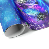 Inpakpapier - Whimsical Dolphin Gift Wrap Blauw (Rol Hoek)