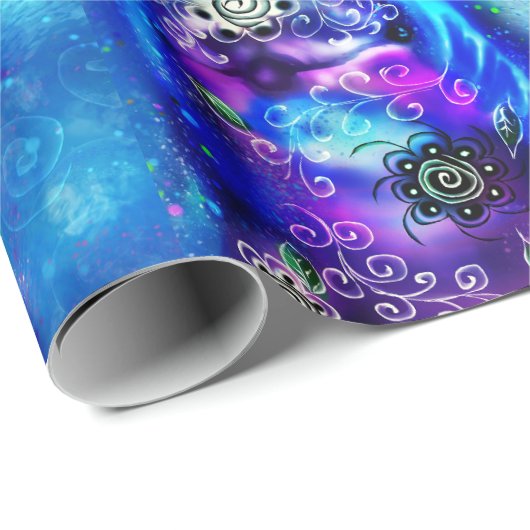 Inpakpapier - Whimsical Dolphin Gift Wrap Blauw (Rol Hoek)