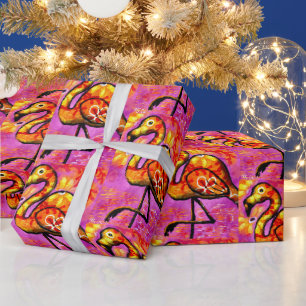 Inpakpapier - Whimsical Flamingo Abstracte kunst