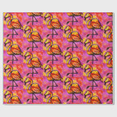 Inpakpapier - Whimsical Flamingo Abstracte kunst (Vlak)
