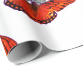 INPAKPAPIER ZWART-WIT RODE VLINDERS (Rol Hoek)