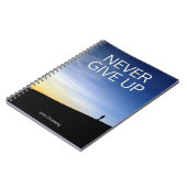 Inpirationeel bericht, nooit opgeven, Journal Notitieboek (Linkerzijde)