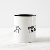 Input vs. Impact Groot Minimalistisch Tweekleurige Koffiemok (Center)