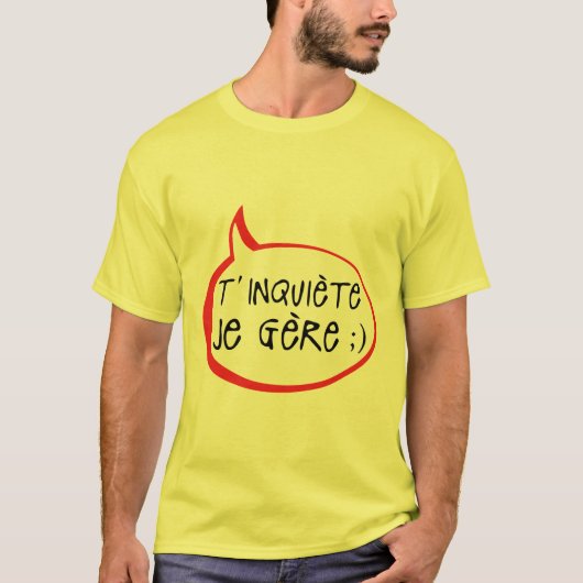 inquiete ik cithumour bulle drole t-shirt (Voorkant)
