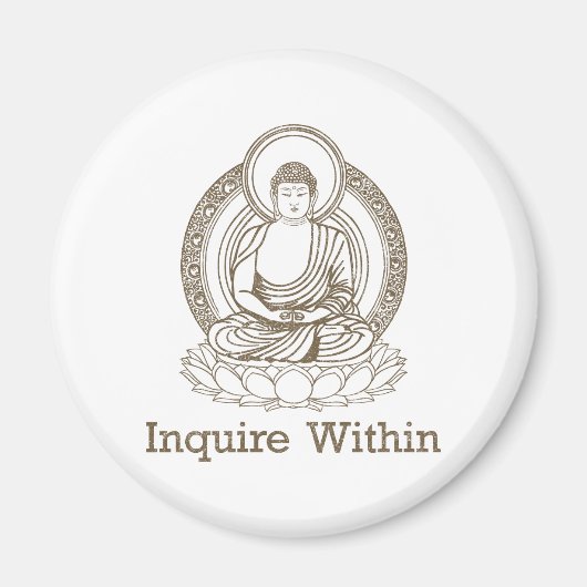 Inquire binnen boeddha magneet (Voorkant)