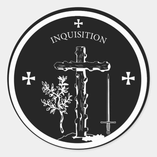 INQUISITIE LOGO RONDE STICKER (Voorkant)