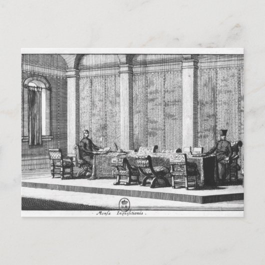 Inquisitietabel Briefkaart (Voorkant)