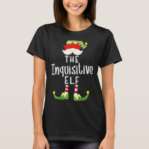 Inquisitieve Elf Groep Kerst Pyjama Party T-shirt