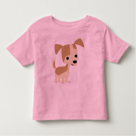 Inquisitieve kleine hond cartoon peuter T-shirt