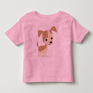 Inquisitieve kleine hond cartoon peuter T-shirt