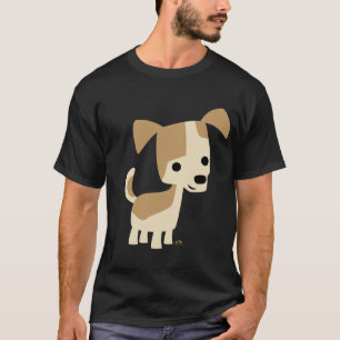 Inquisitieve kleine hond cartoon T-shirt
