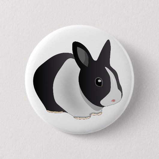 Inquisitive Bunny-knop Ronde Button 5,7 Cm (Voorkant)
