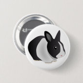 Inquisitive Bunny-knop Ronde Button 5,7 Cm (Voorkant /achterkant)