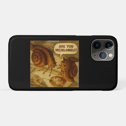 Inquisitive Snail & Michelangelo Parody Cartoon Case-Mate iPhone Case (Achterkant (horizontaal))