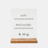 Inrichting WiFi, Wachtwoord Moderne Signage Acryl Bord (Voorkant)