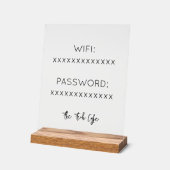 Inrichting WiFi, Wachtwoord Moderne Signage Acryl Bord (Hoek)
