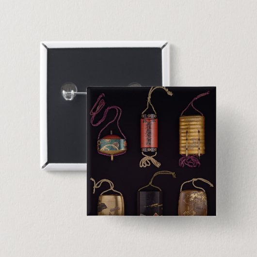 Inro-Hoesjes Vierkante Button 5,1 Cm (Voorkant /achterkant)