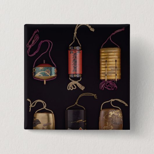 Inro-Hoesjes Vierkante Button 5,1 Cm (Voorkant)