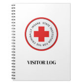 Insane Asylum Halloween Bezoeker Log in Notitieboek (Voorkant)