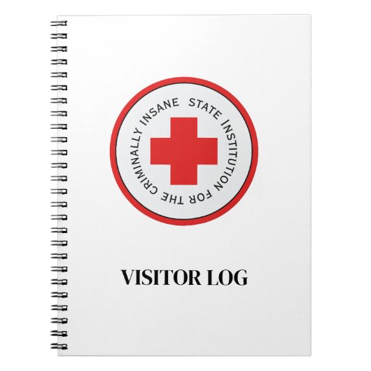 Insane Asylum Halloween Bezoeker Log in Notitieboek (Voorkant)