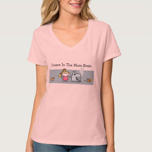 Insane in het Shirt Mam-Brain Badass Unicorn (Voorkant)