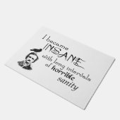 Insane Poe Raven Writer Quotation Doormat Deurmat (Schuin)