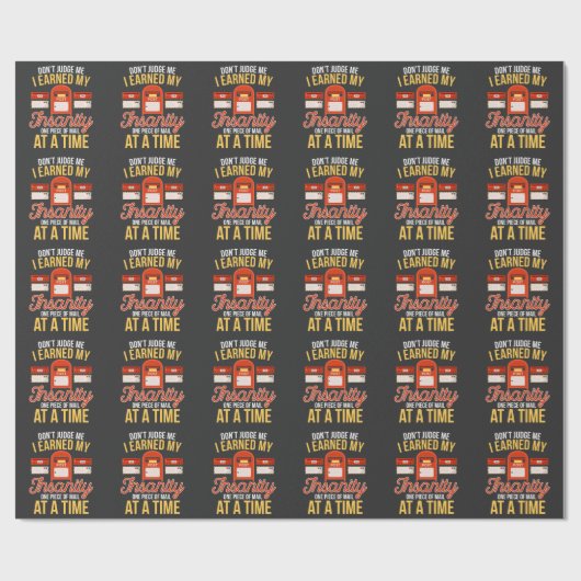 Insane Postman Funny in ruste Kerstman Mailman Cadeaupapier (Vlak)