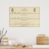 Insane, statistische Amerikaanse lithograaf 1870 Poster (Keuken)