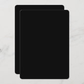 Insanely Black (The Darkest Black) Aangepaste brui Kaart (Voorkant / Achterkant)