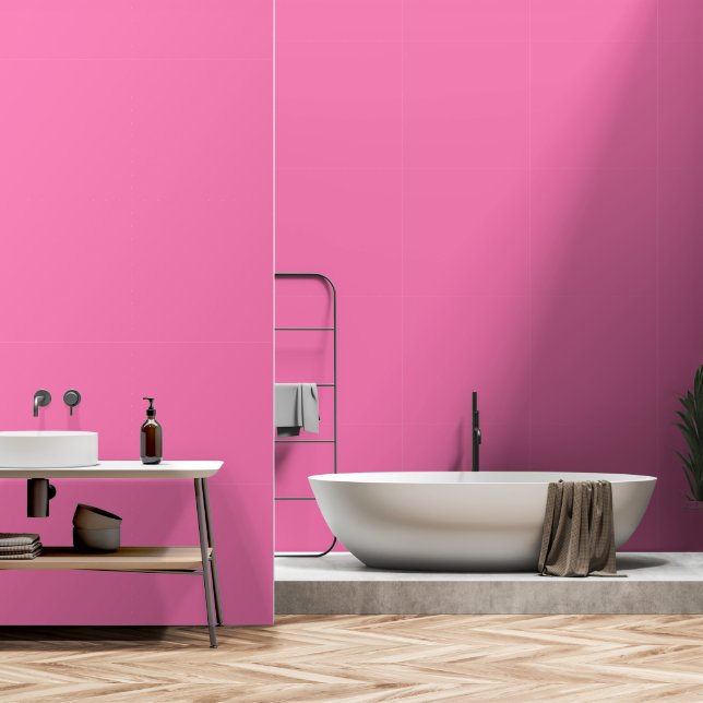 Insanely Pink (The Pinkest Pink) CUSTOM Behang (Badkamer)