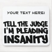 INSANITY PLEA mousepad, pas aan Muismat (Voorkant)