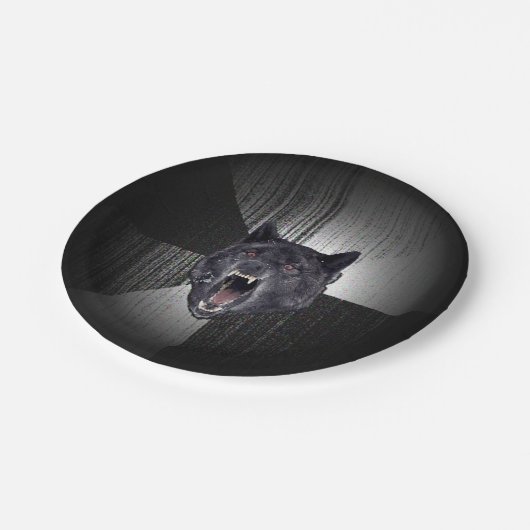 Insanity Wolf Meme Papieren Bordje (Gekanteld)