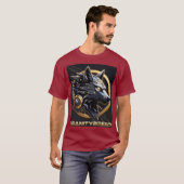INSANITYBREED - Cybernetic Wolf Tech T-Shirt (AI A (Voorkant volledig)