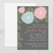  inschakeling van Floral Vrijgezellenfeest Kaart (Voorkant / Achterkant)