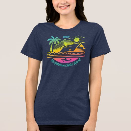 Inscheping cruiseschip op maat T-shirt (Voorkant)