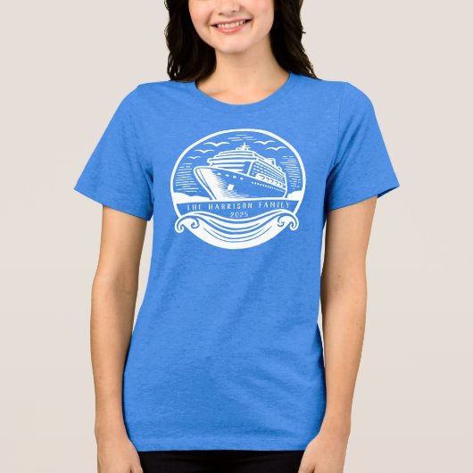 Inscheping cruiseschip op maat T-shirt (Voorkant)