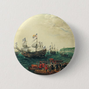 Inscheping te Margate van de Keurvorst van de Palt Ronde Button 5,7 Cm