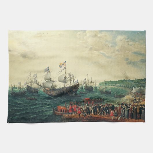 Inscheping te Margate van de Keurvorst van de Palt Theedoek (Horizontaal)