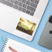 Inscheping van de keurvorst van de Palatijn Sticker (Laptop met iPhone)