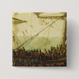 Inscheping van de keurvorst van de Palts Vierkante Button 5,1 Cm